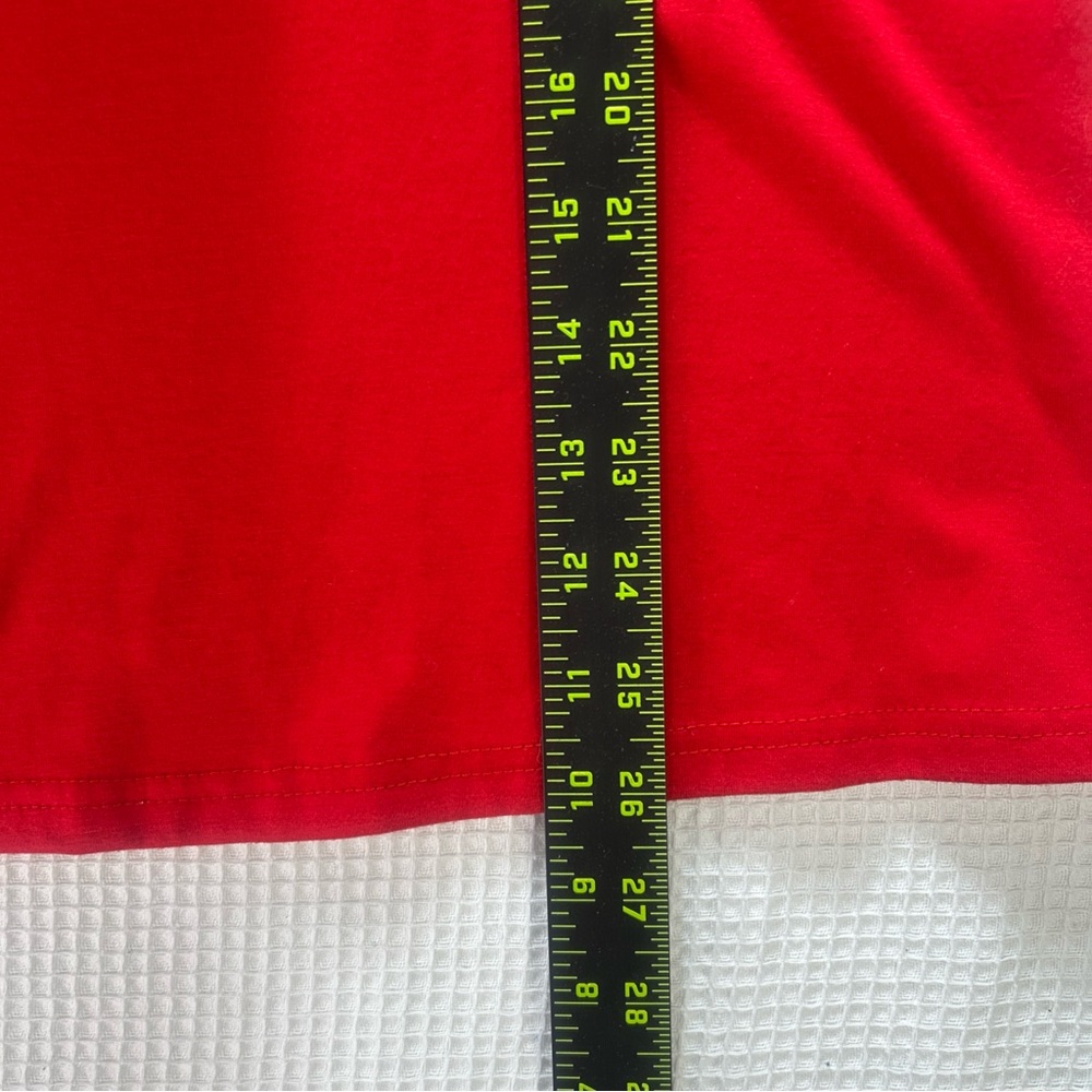 Women's Red, Black, and Leopard Print Long Sleeve Top Size M - Picture 5 of 7
